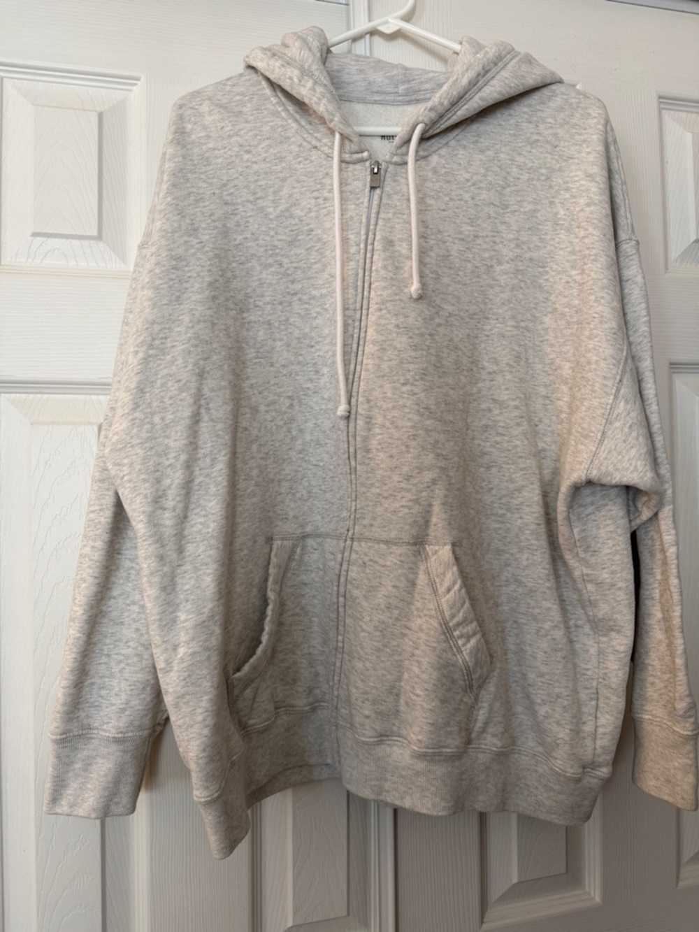 WOMENS XL HOLLISTER FULL ZIP SWEATSHIRT HOODIE GREY